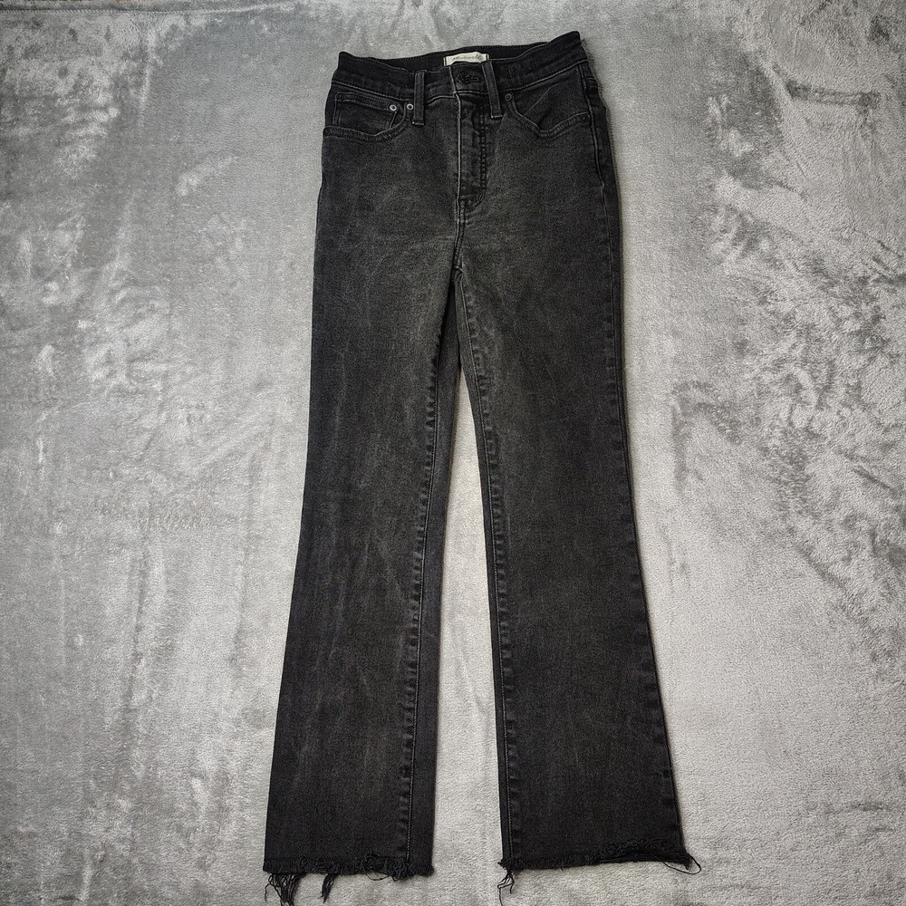 Madewell Jeans Womens 25‎ Cali Demi Boot Bootcut Black High Rise Denim Pants